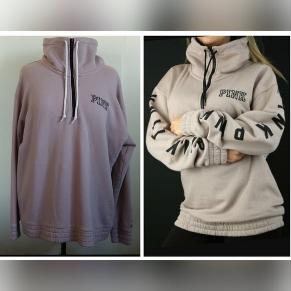 PINK Victoria's Secret Tops - PINK VICTORIA'S SECRET HIGH NECK SWEATSHIRT